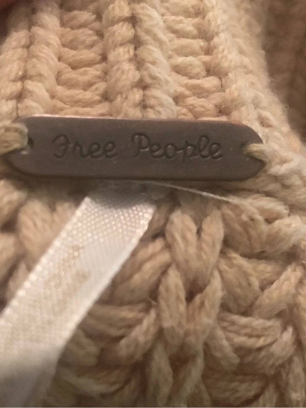 Free People Cropped Women's Pullover Sweater Bell Song Sandcastle Small